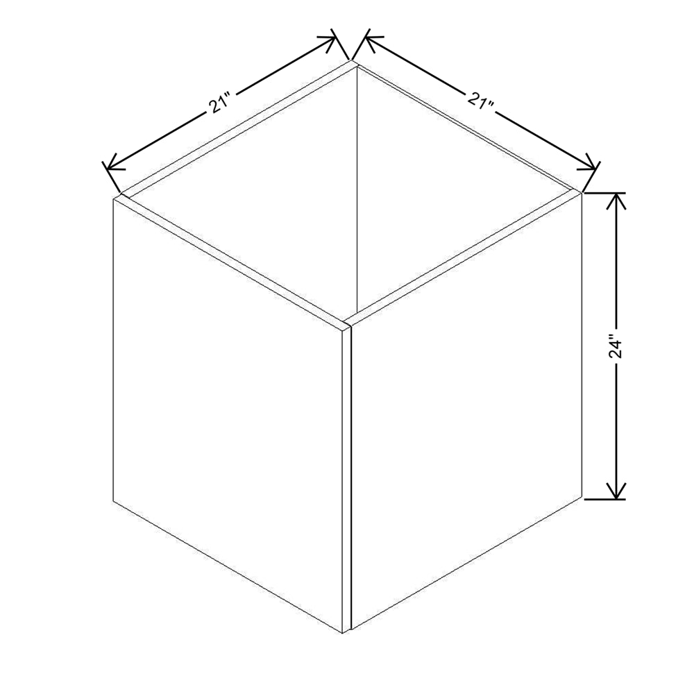 Modernform Cabinet Natural Oak 21" W X 24" H X 21" D Vanity Floating Full Height Single Door Cabinet